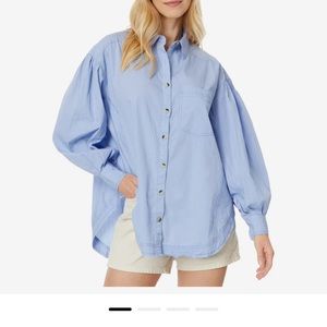 FREE PEOPLE HAPPY HOUR SHIRT XS